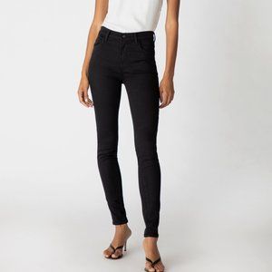 J Brand High-Rise Super Skinny Maria Denim, Black